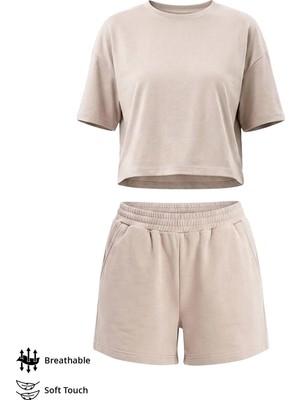Cottonhill Premium - Sway Collection | Vizon Modal Şortlu Kadın Eşofman Takımı