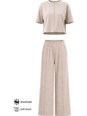 Cottonhill Premium - Sway Collection | Vizon Modal Nervür Dikiş Detay Kadın Eşofman Takımı