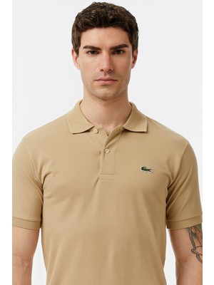 Lacoste Men's Classic Fit Polo T-Shirt Erkek Polo Yaka Tişört Krem