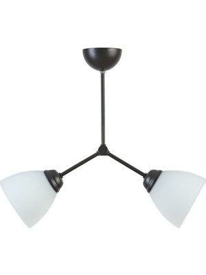 UltraMint Modern 2’li Cam Rocco Avize, Siyah ve Beyaz Tasarım, Mutfak ve Salon Için