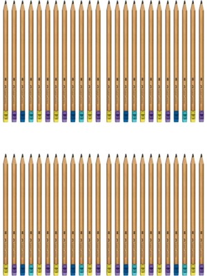 Faber-Castell Natural Silgili Kalem Kırtasiye Okul Lisanslı Kalem 48 Adet 2022 Yeni Tasarım