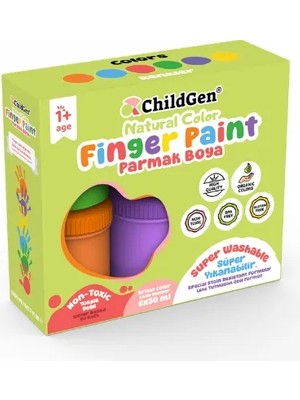 Childgen Süper Yıkanabilir 6'lı Parmak Boya Seti (6X50GR)