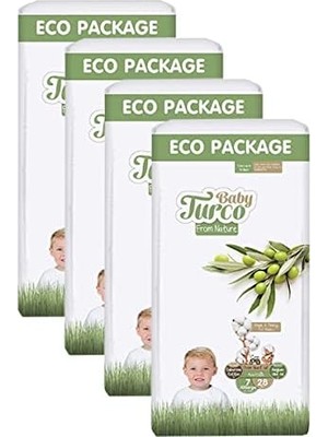Depo Store Baby Turco Doğadan 7 Beden Xx Large 28X4 112 Adet Bebek Bezi