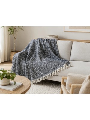 İlmeki %100 Geri Dönüştürülmüş Iplikten Üretilmiş 200X230 cm Armürlü Pike / Koltuk ve Yatak Örtüsü