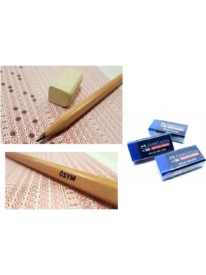 Faber-Castell Natural Ösym 2,5 B Kurşun Sınav Kalemi 20"li Faber-Castell Sınav Silgisi 3 Adet