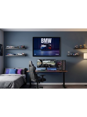 Bmw M4 Gt4 Evo Poster 48X33 cm Çerçeveli | Spor Araba Posteri | Yarış Otomobili Duvar Tablosu | Bmw Duvar Dekoru