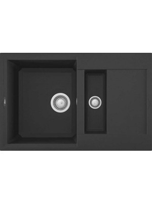 Elleci - Easy 325 Granitek 40 Full Siyah Eviye - LGY32540