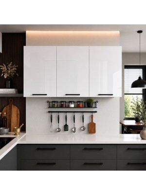 Yurkan 135 cm Üst Dolap 135 cm Mutfak Dolabı Üst Modül