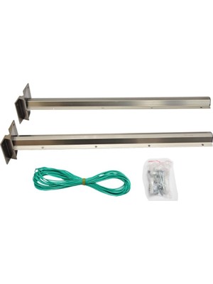 Mavienerji Duvar Bağlantılı Alüminyum Çamaşır Kurutmalık Bronz 45 cm Kol Uzunluğu ile Pratik Kullanım