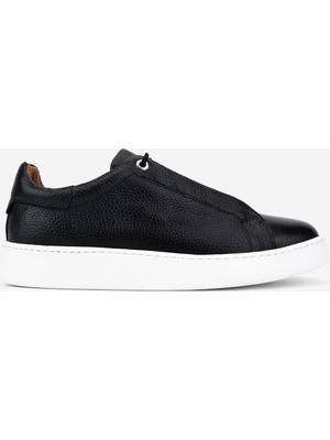 Valmenti Erkek Hakiki Deri Siyah Floter Sneakers & Spor Ayakkabı 04 4444 Erk Ayk Y26 Sıyah Fltr