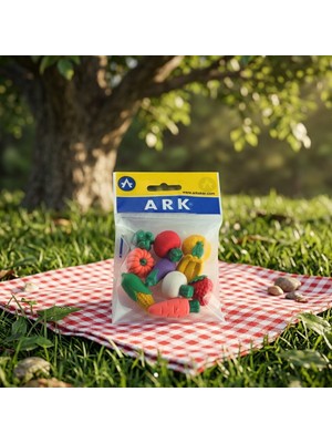 Ark Eğlenceli Meyve Sebze Şekilli Silgi Paketi 2 Paket 14 Adet
