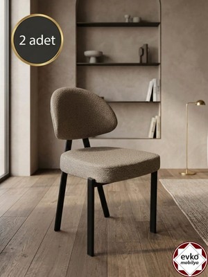Evko Mobilya Damla Sandalye, Mutfak Salon Sandalyesi, 2 Adet Sandalye, Metal Sandalye, Yemek Sandalyesi, Otel Cafe Restoran Sandalyesi