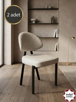 Evko Mobilya Damla Sandalye, Mutfak Salon Sandalyesi, 2 Adet Sandalye, Metal Sandalye, Yemek Sandalyesi, Otel Cafe Restoran Sandalyesi