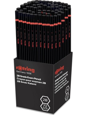Rotring 2B Kurşun Kalem Seti 72 Adet Kolay Açılma Özelliği ile Siyah Renk