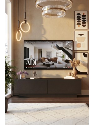 Yurudesign Fonda Tv Ünitesi Tv Sehpası 140CM Ağaç Dokulu Siyah Fn1-Lb