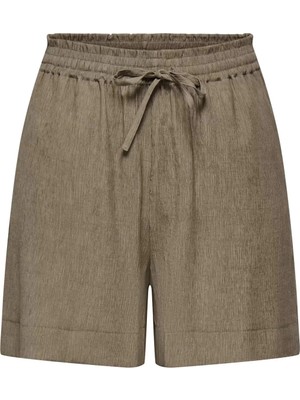 Only OnlNele HW Structure Shorts PNT Kadın Şort Kahverengi (15370327)