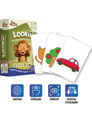 Playever Lookii Görsel Hafıza Ve Dikkat Geliştirme Kart Oyunu