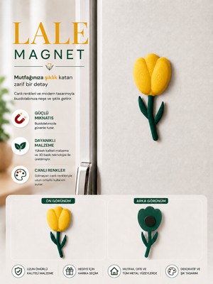 Zifiri Arts Lale Magnet – Dekoratif Buzdolabı Süsü