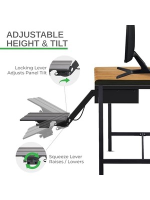 Defne Store Cafepress Ayarlanabilir Yükseklik Ergonomik Tezgah Altı Filtresi Utara-Klavye Çekmece, Stand Up Stehpult Klavye Tepsi W/negatif Eğilebilir
