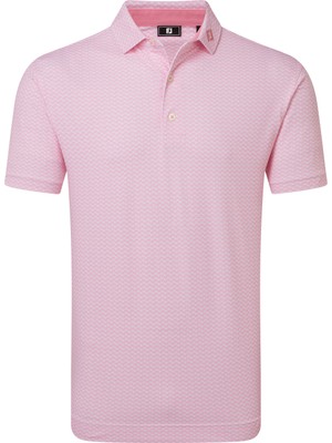 Footjoy Scallop Geo Pique Erkek T-Shirt Pembe 39240