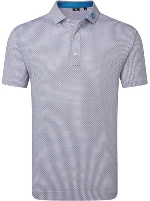 Footjoy Nautical Flag Print Lisle Erkek T-Shirt Kırmızı/mavi 39260