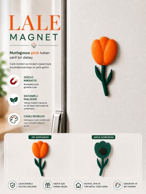 Zifiri Arts Lale Magnet – Dekoratif Buzdolabı Süsü