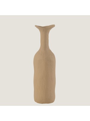 Chakra Agra Alümi̇nyum Bej Vazo Büyük (11,5X11,5X39CM) Natural