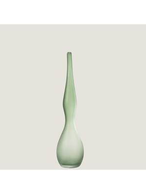 Chakra Adri̇ Kıvrımlı Cam Vazo Orta Gri̇ 39 cm Natural