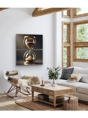 Artcrelier 2li Kum Saati Kanvas Tablo 60X120CM X2