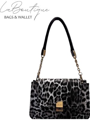 La Boutique Lb Çanta 5317 Leopar Gri