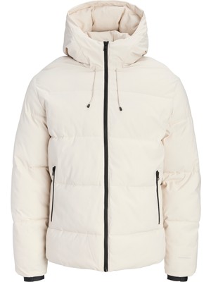 Jack & Jones Erkek Kapusonlu Ruzgar Gecirmez Kisa Kesim Puffer Mont - Alpha