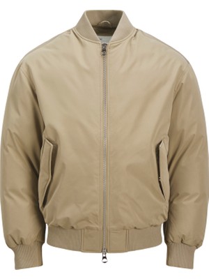 Jack & Jones Erkek Fermuarli Ribana Detayli Bomber Mont - Kinetic