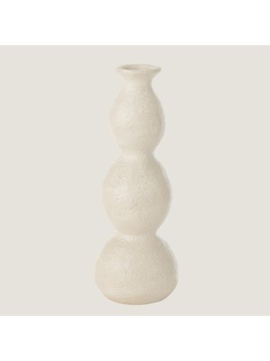 Chakra Oli̇na Serami̇k Krem Vazo Küçük (10,5X10,5X29,5CM) Natural