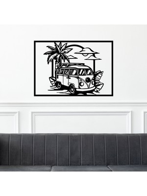 To Design Lab Retro Minibüs ve Tatil Temalı Minimalist Tablo