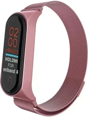Naturion Newface Xiaomi Mi Band 4 Metal Mıknatıslı Kordon - Rose