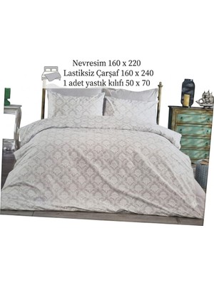 Livoras Home Tek Kişilik Nevresim Takımı  Nevresim 160 x 220 Çarşaf 160 x 240 Yastık 50 x 70CM