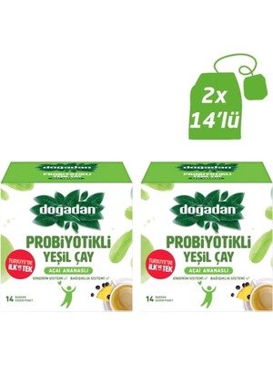 Depo Store Doğadan Probiyotikli Yeşil Çay Açai Ananas 14LÜ X2