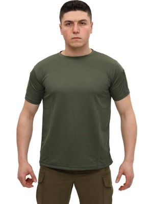 Single Sword Bisiklet Yaka Kısa Kol Taktik T-Shirt Renk: Haki Beden: L