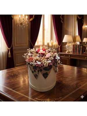 Rivelcandle Romantik Mum Çiçek Özel Kutusunda (12 Adet) – Özel Tasarım