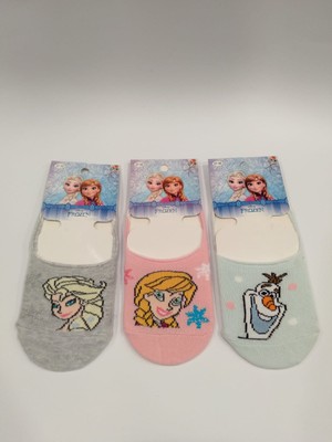 Çimpa Frozen 14452 Lisanslı Kız Çocuk Babet Çorap 3'lü