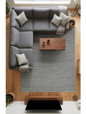 Çerkez Halı Merv Collection Sisal  Hasır Halı Gri