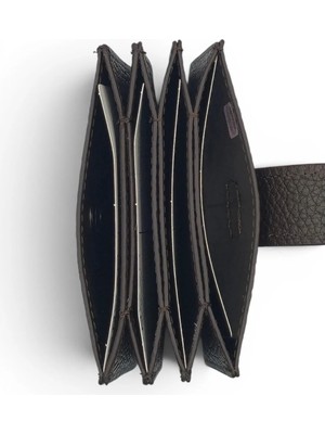 Pierre Cardin %100 Hakiki Deri Unisex Çıtçıtlı Kadın Erkek Kartlık - Deri Erkek Kadın Aksesuar - PC-0414
