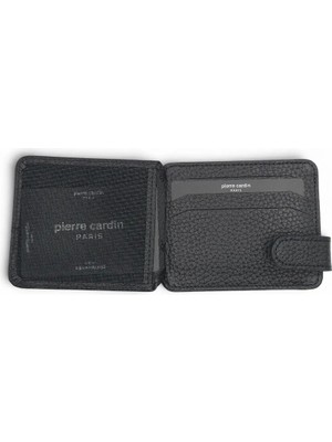 Pierre Cardin Unisex Erkek Kadın %100 Hakiki Deri Kartlık - Kimlik Kartlık Kemerli - Erkek Kadın Deri Aksesuar Hediye - PC-0510