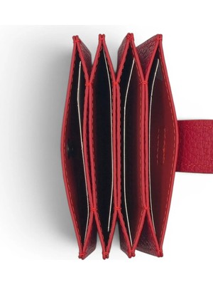 Pierre Cardin %100 Hakiki Deri Unisex Çıtçıtlı Kadın Erkek Kartlık - Deri Erkek Kadın Aksesuar - PC-0414