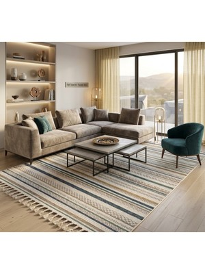 Çerkez Halı Livenza Collection Kaymaz Taban Kilim Halı Tabanlı Suya Dayanıklı Tüy Yapmaz Keçeleşmez 02