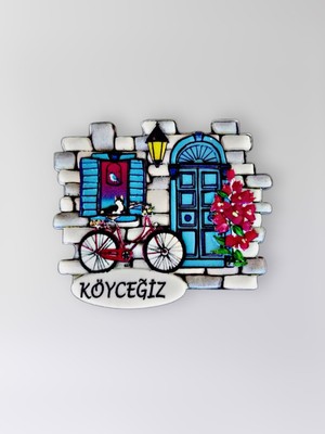 Mundy Köyceğiz Temalı Polyester Kabartmalı  Magnet  7 x 6,5 cm – Dekoratif Hediyelik Buzdolabı Süsü  (KOD:1240)