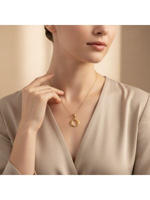 Xuping Jewelry Stilincisi/xupıng Jewelry O Düz Harf Kolye
