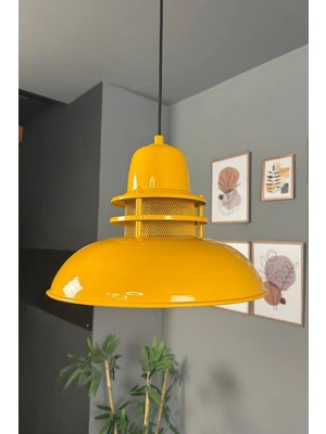UltraMint Şık Sarı Tekli Sarkıt Avize, Modern Mutfak ve Salon Aydınlatması