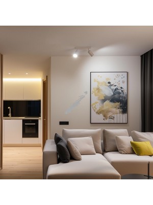 Riolight Riolıght Modern1 Beyaz1,mutfak1,giyinme Odası1,cafeler Için Metal 2li LED Spot(Ampul Dahil)