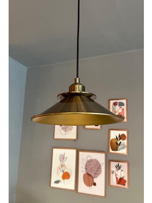 UltraMint Nantes Eskitme Renk Yarım Lale Metal Sarkıt Avize, Modern Restoran ve Salon Dekoru